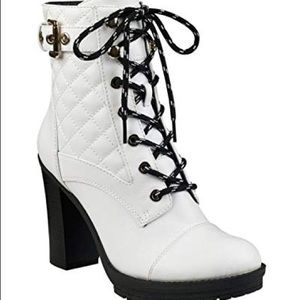 Guess White Booties Size 8.5